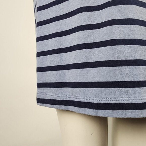 Sandwich Blue Striped Cotton Mini Dress Size L - Picture 4 of 9